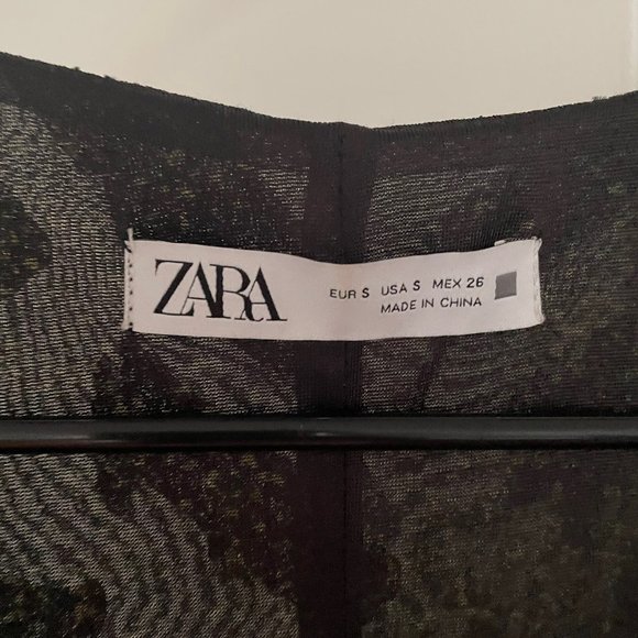 Patterned Zara ruched dress, size 4 - Picture 5 of 6